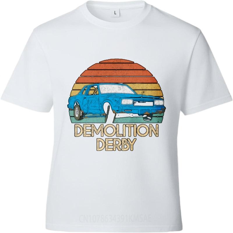 Plus Size Tshirt Soft For Men Oneck T Shirt Daily Wear Demolition Derby Car Sunset Minimalist For Man Tops Quick Dry Shirt