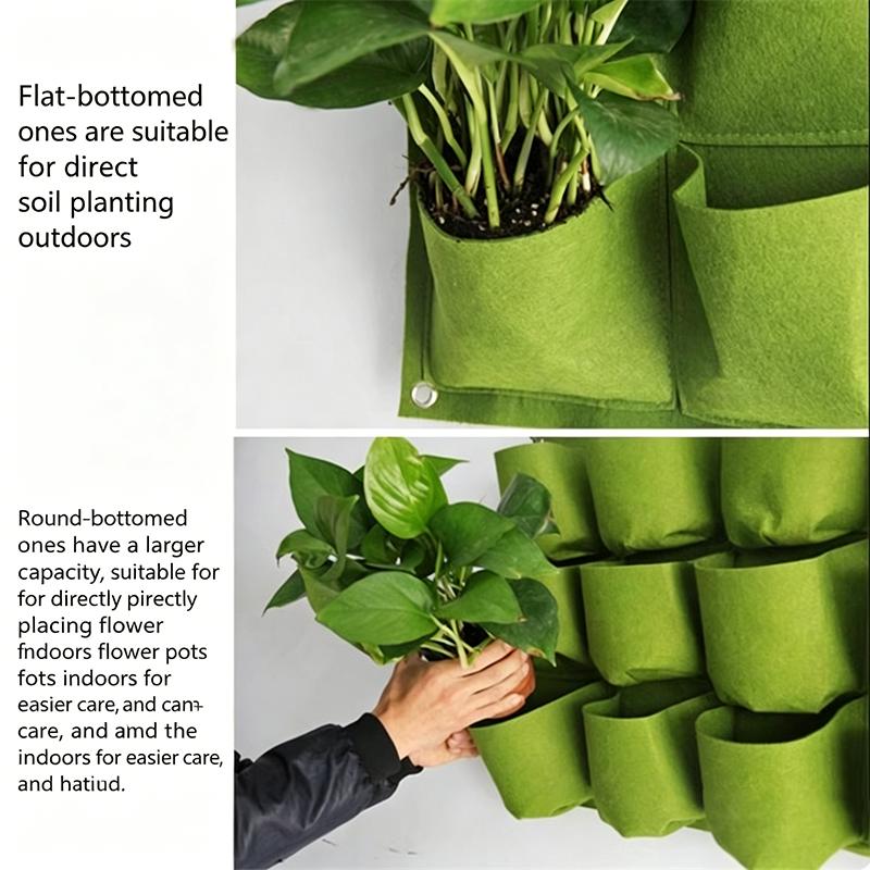 Vertical Garden Planter, Wall-Mounted Bag For Balcony/Patio. Grow Herbs & Vegetables Indoors/outdoors. Space-saving.