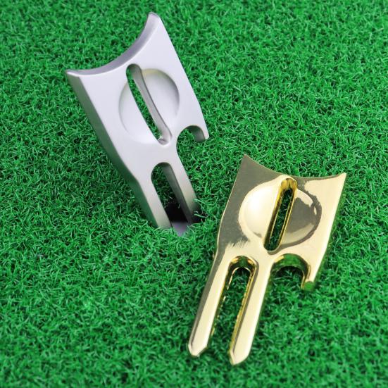 Golf Pitchgabel 6 in 1 Magnetischer Golfmarker Multifunktionale Hohe Härte Verschleißfest Trainingshilfe Kompakt Mehrzweck Golf Pitchgabel Reparatur