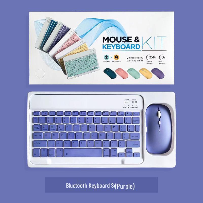 Ergonomic 10-inch 2024 Portable Bluetooth Keyboard & Mouse