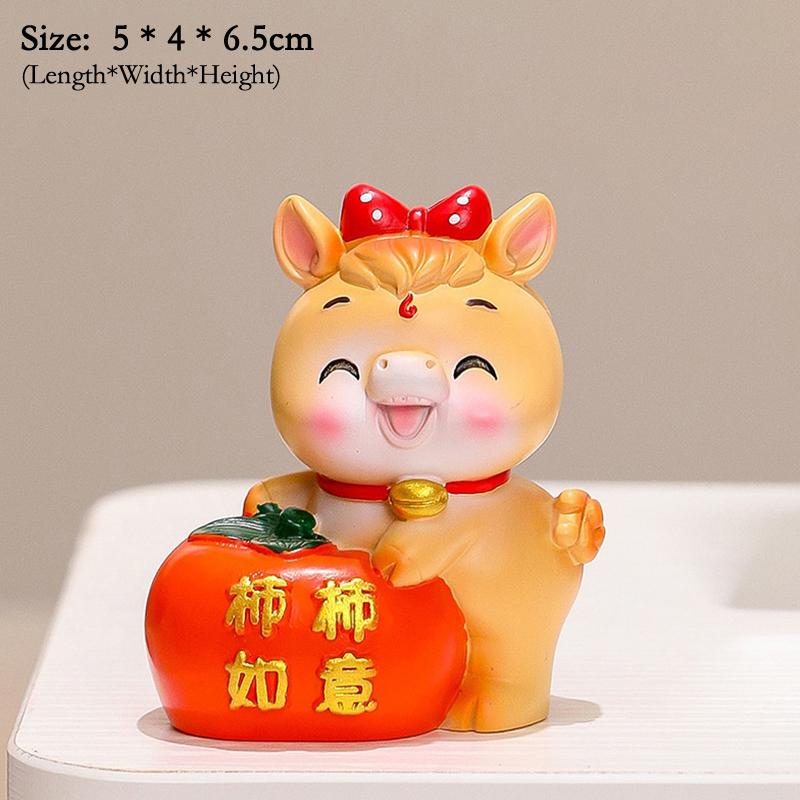 2026 Cute Year Of The Horse Ornament Lucky New Year Horse Toy DIY Desktop Decoration Car Ornament Pony Decor New Year Gift