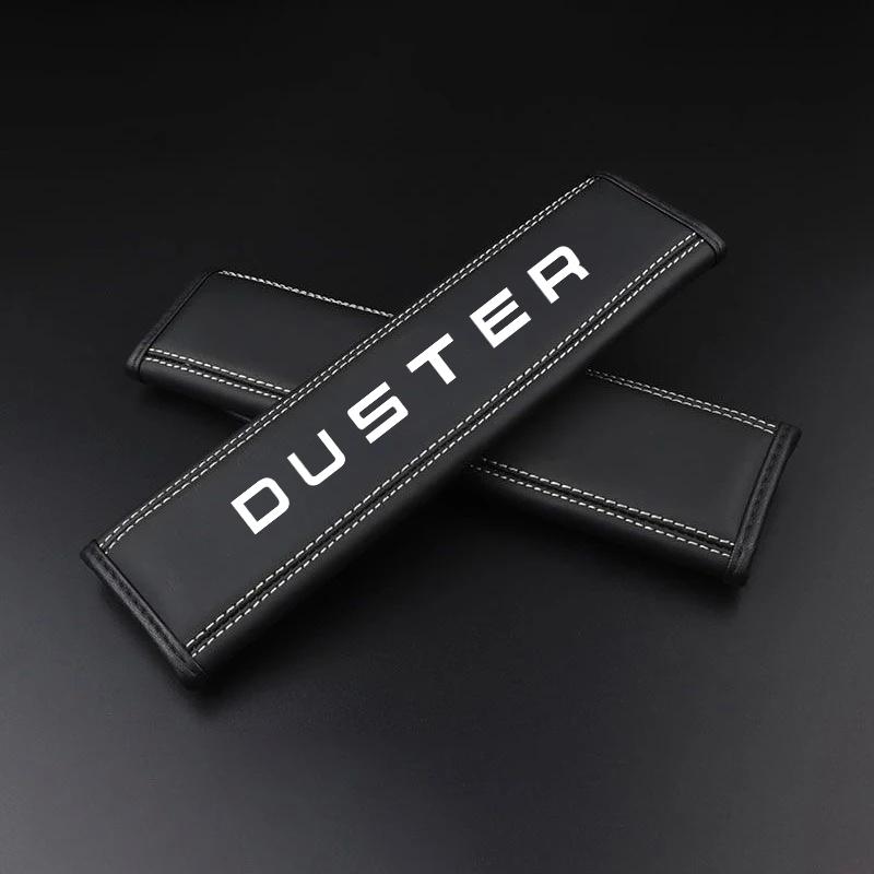 

2Pcs Leather Seat Belt Shoulder Cover Protection Pads for Dacia Duster Lodgy Logan Samdero Automotive Interior Car Accessories