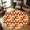 Retro Geometric Round Rug Colorful Minimalism Pattern Modern Home Decor Carpet Soft Non-Slip Floor Mat for Living Room Bedroom