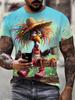Men's TShirt Cartoon Duck Print T-Shirts for Men's Clothing Outdoor Street Funny T Shirts Oversized T-Shirt Man Designer Clothes