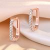 Premium Sense Ins Earrings Zirconia Hollow Geometric Earbuckle Feminine Simple  Small Earrings Accessories