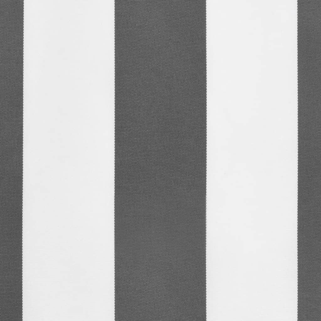 Awning Valance Anthracite and White Striped 6 m