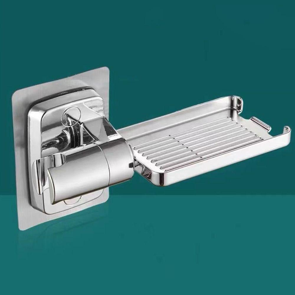 Self-adhesive Shower Head Holder Wall Mounted Stable Rotation Showerhead Bracket No Drill ABS Adjustable Nozzle Stand