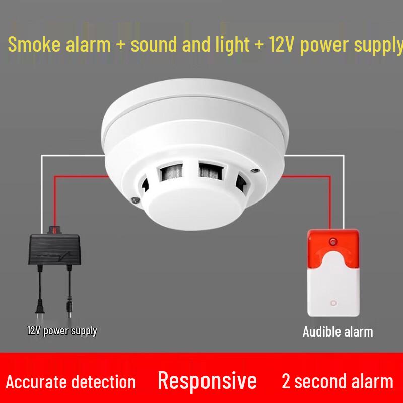 

Xuanyong 12V Smoke Detector Alarm Kit