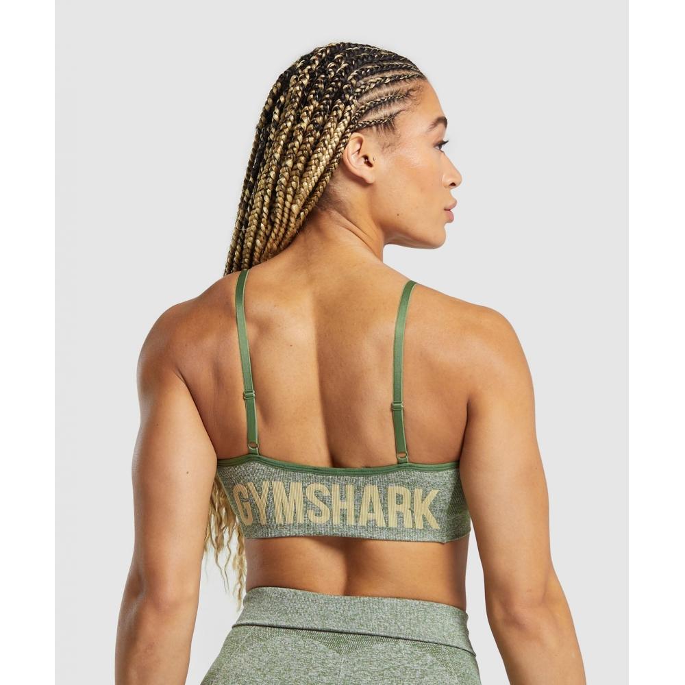 

Спортивный бюстгальтер GYMSHARK Flex Strappy Force Green Vanilla Beige B1A6N ECKJ XXS