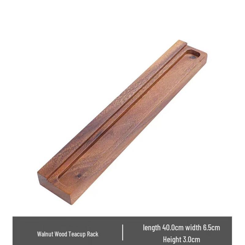 Walnut Wood Teacup Storage Rack