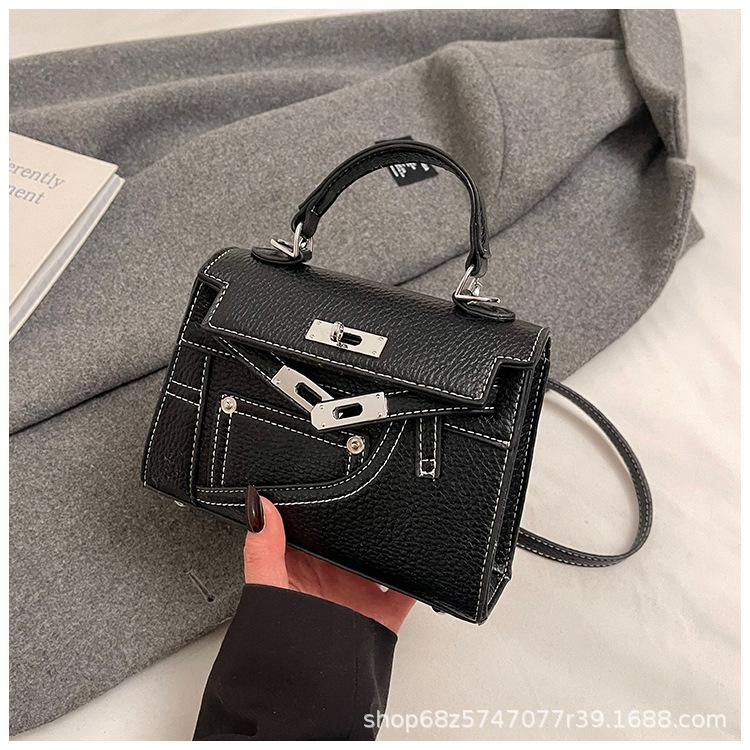 Korean version niche design portable Kelly bag 2025 niche design trend shoulder bag high-end texture fashion women's bag