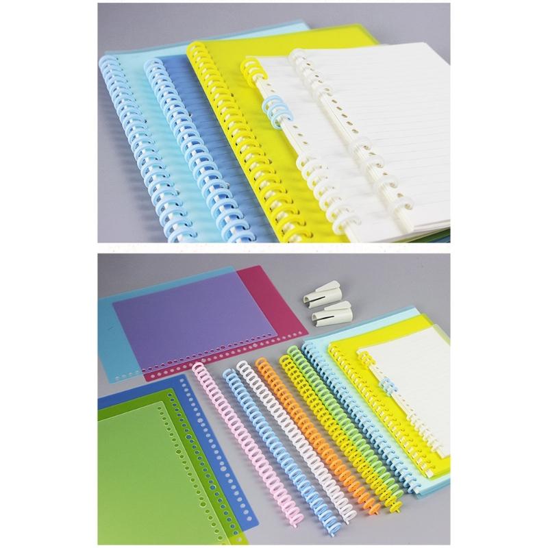 5Pcs 12mm Plastic Binding Comb 30 Rings Binding Coil 30-Rings Binder Spine for Refillable Journal Planner Notebook