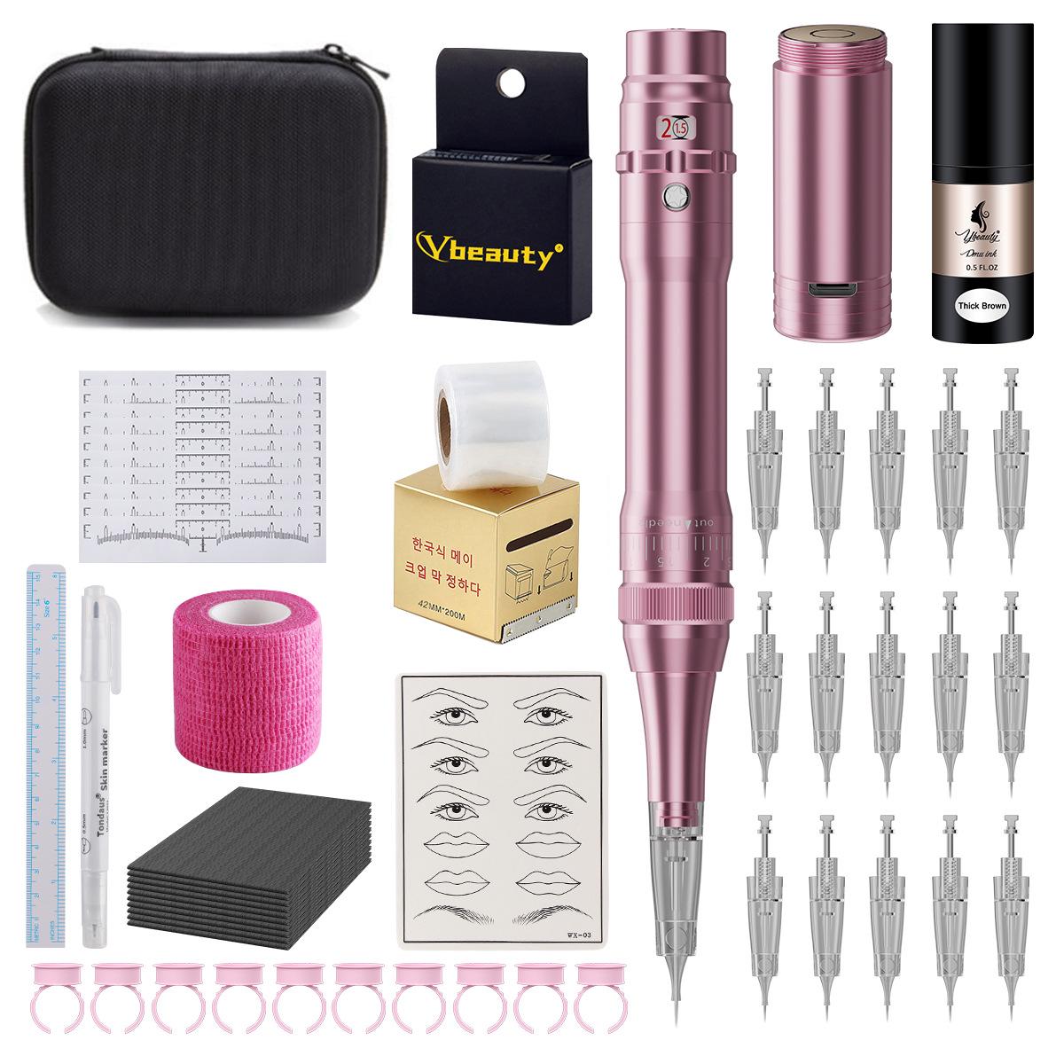 

Беспроводной тату-аппарат «все в одном»: Микроблейдинг бровей, подводка для глаз, татуаж губ иглами-багионетами