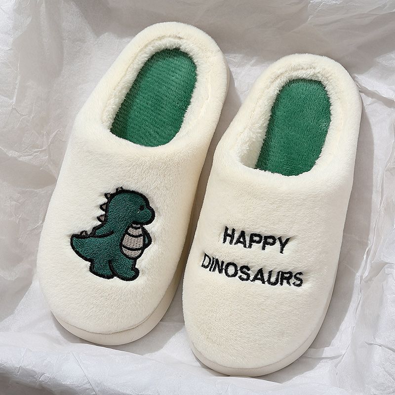 

Cotton slippers women s new autumn and winter indoor home warmth plush non-slip thick sole outer wear cotton shoes men 36-37 [Suitable for 35-36 feet]