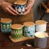 Creative Ceramic Seasoning Jar Set Kitchen Spices Seasoning Storage Jar Salt Pepper Organizer Nordic Household Seasoning Tools