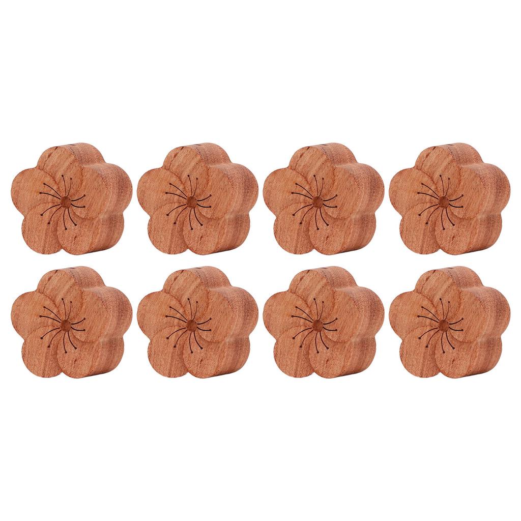 8pcs Essential Oil Car Diffuser Plum Flower Shape Simple Compact Rosewood Material Aroma Diffuser