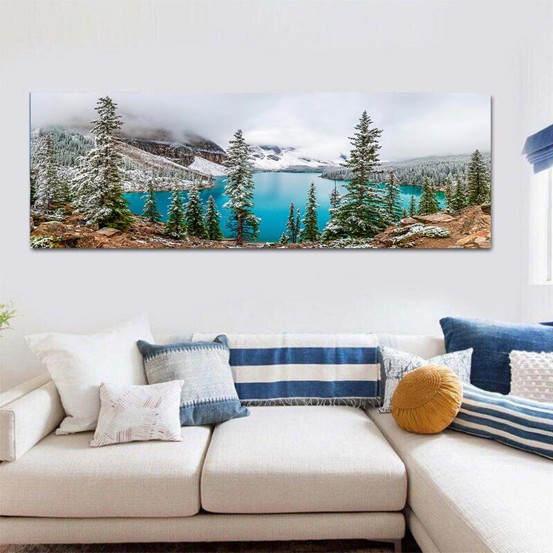 Canvas Painting Snow Mountain Landscape Canvas Prints Art Canvas Wall Art Poster Prints Picture Cuadros Wall Art for Home Decoration