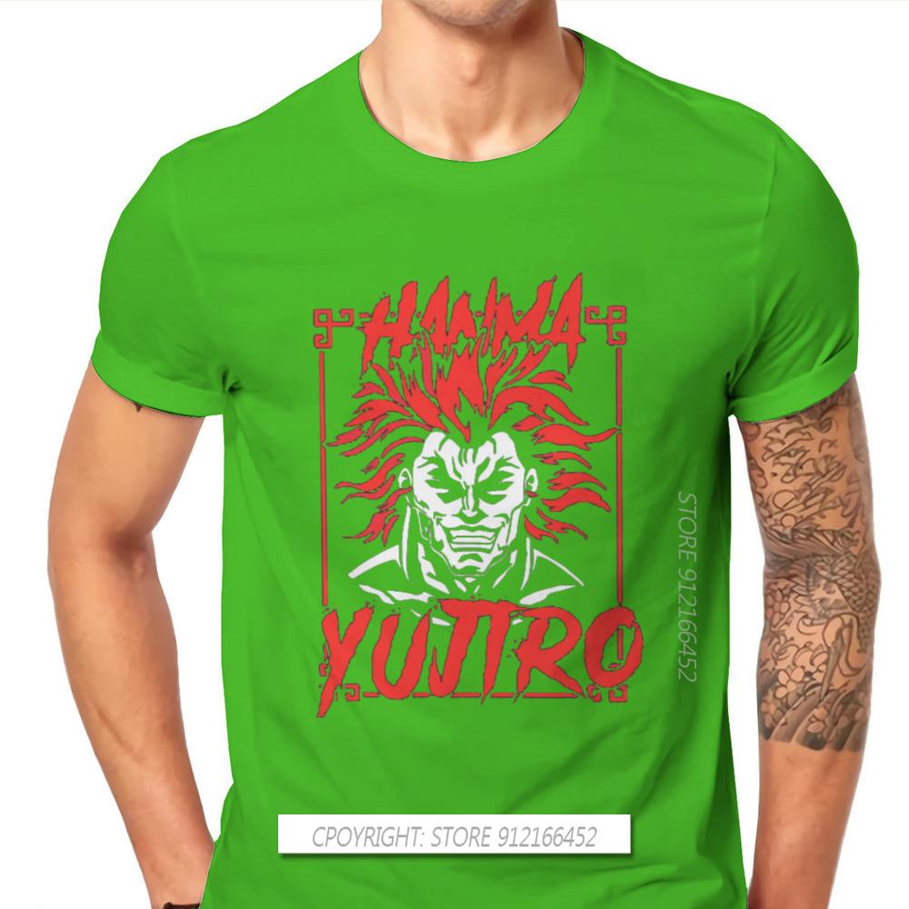 Red Badass Fashion TShirts Grappler Baki Hanma Yujiro Dou Manga Men Style Fabric Streetwear T Shirt O Neck Oversize