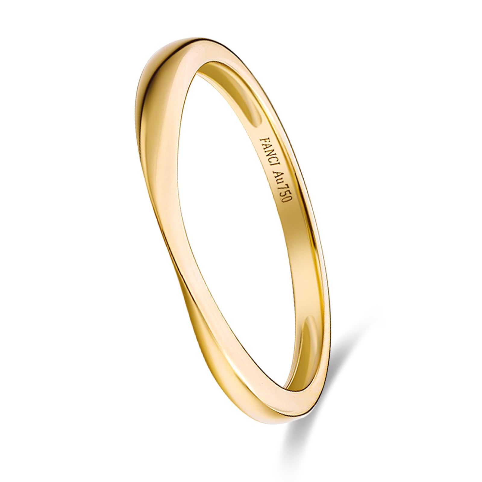 

FANCIME Diamond Ring Size 18K Yellow Mobius Infinity 18K Perfect for and White Gift Wrapping Included Men s Timeless Möbius 17, Gold, Ring, Gold,