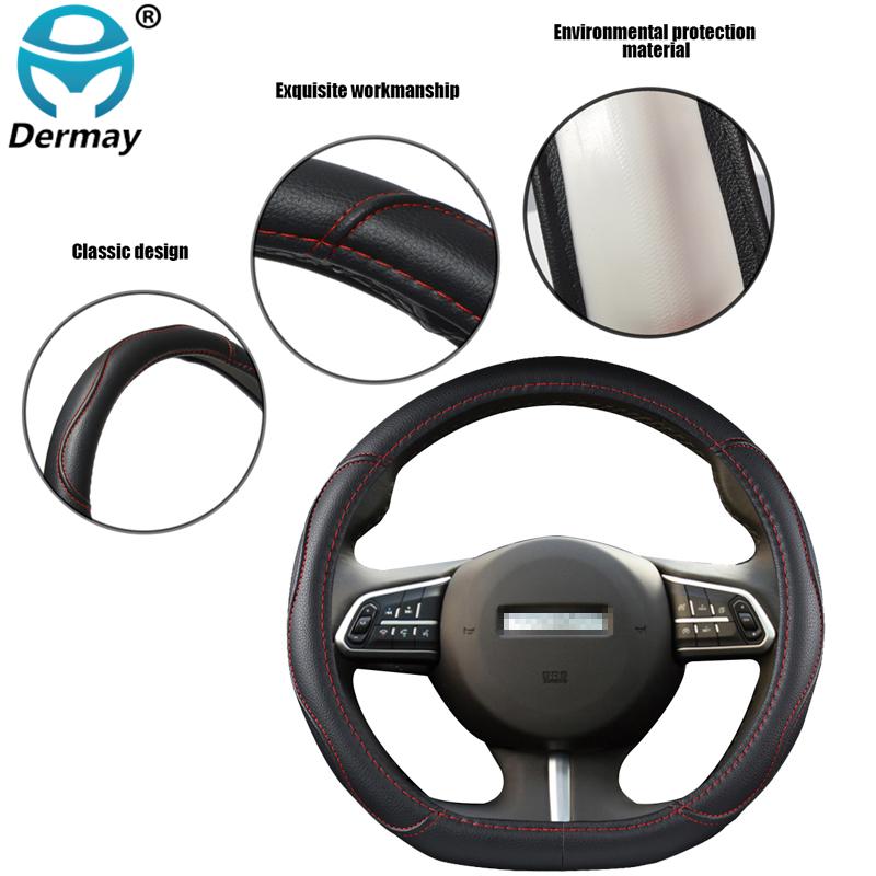 For Haval F7 F7X F5 PU Leather Car Steering Wheel Cover D Shape Auto Accessories Interior Fast