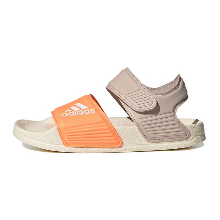 Adidas Adilette Sandals Comfortable Slip Resistant Abrasion Resistant Children s Sandals Gray Orange White Kids  H06446 33