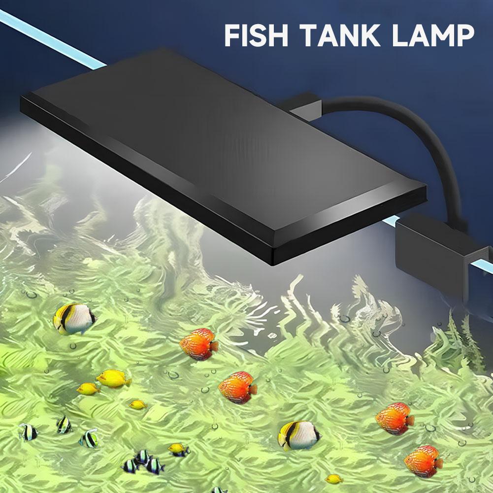 USB Aquarium LED Planted Tank Light Clip-on 6-Row LED Aquascaping Lamp for Nano Fish Planted Tank Aquariums Accessories