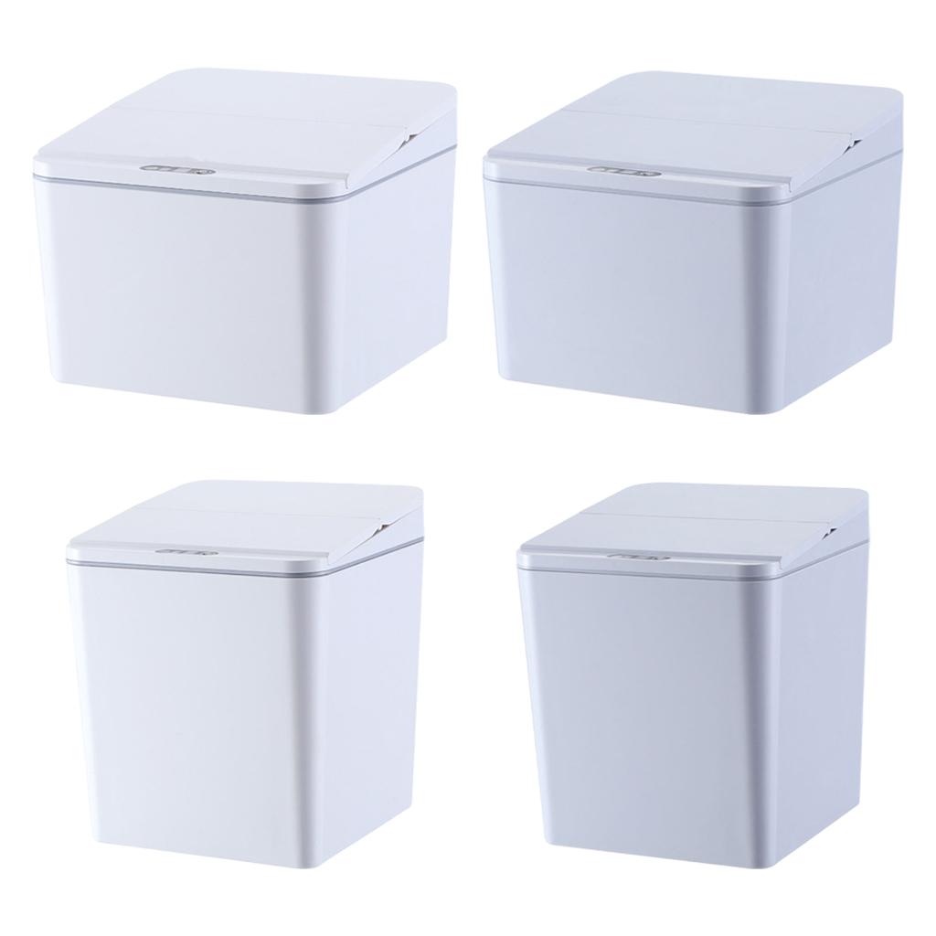 Automatic Car Trash Can Contactless Intelligent Dustbin with Folding Switch Cover for Kitchen Office Toilet