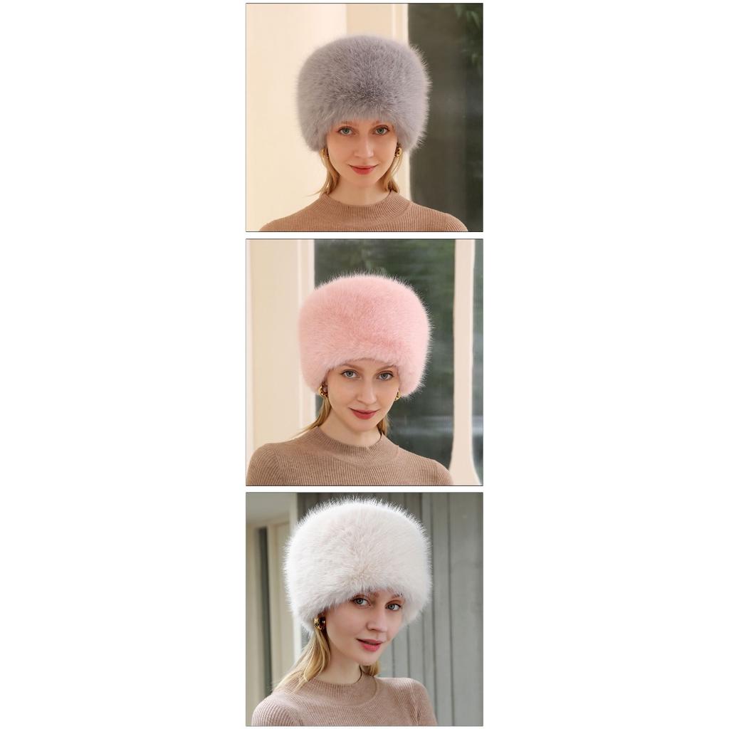 Imitation Fox Fur Grass Autumn and Winter Warm Basin Hat Ear Protection Sweet and Fashionable Korean Version Hat Trendy Women's Outdoor Hat