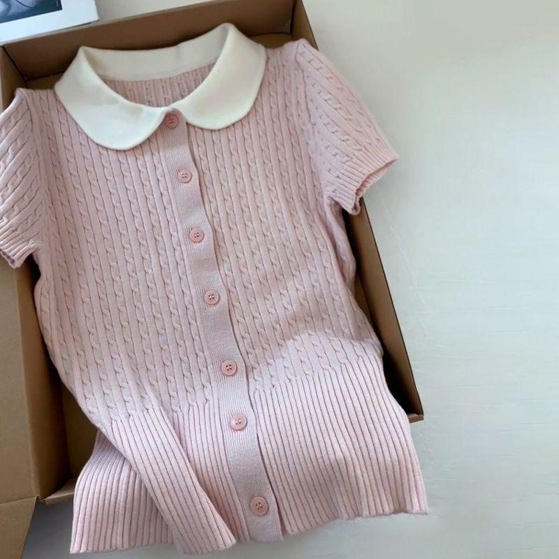 

2026 Miu Summer Pink Knit Dress & Skirt Set for Women XL (Recommended 55-60kg)