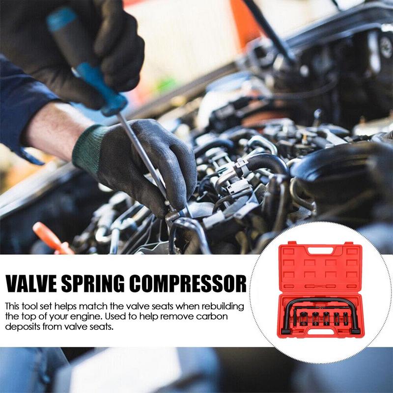 Valve Spring Compressor Tool Valve Spring Compressor Kit Valve Spring Remover Auto Compression Clamp Tool Kit Steady Rustproof