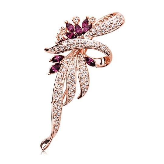 Jewelry Clothing Anti-light Alloy Brooch Pin Rhinestone Flower Pearl Opal Brooch