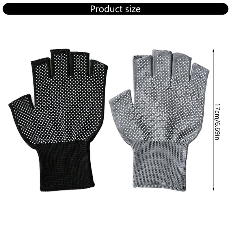 12Pair Nonslip Cycling Driving Gloves Breathable Sports Fingerless Gloves Nylon Working Gloves for Driving, Cycling