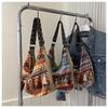 2024 Spring Women's Retro Ethnic Style Shoulder Crossbody Tote: Fashionable, Large Capacity