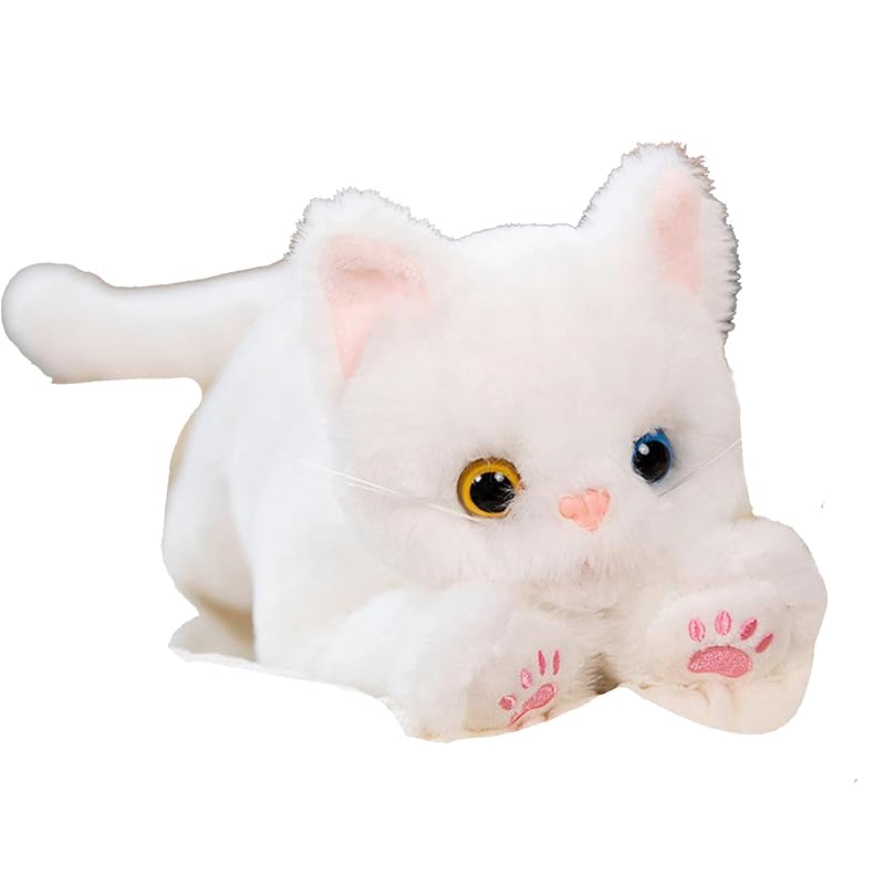 

Hyack cat stuffed toy cat body pillow toys Fluffy real cute gift black cat cat (white) [product]