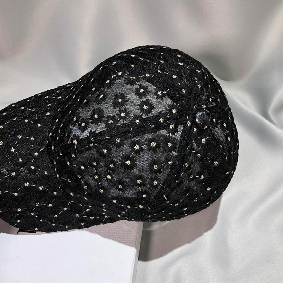 Hut Damen Sommer dünnes Mesh atmungsaktive Baseballkappe Sonnenschutz Sonnenhut klein frisch Chrysanthemenkappe Tide
