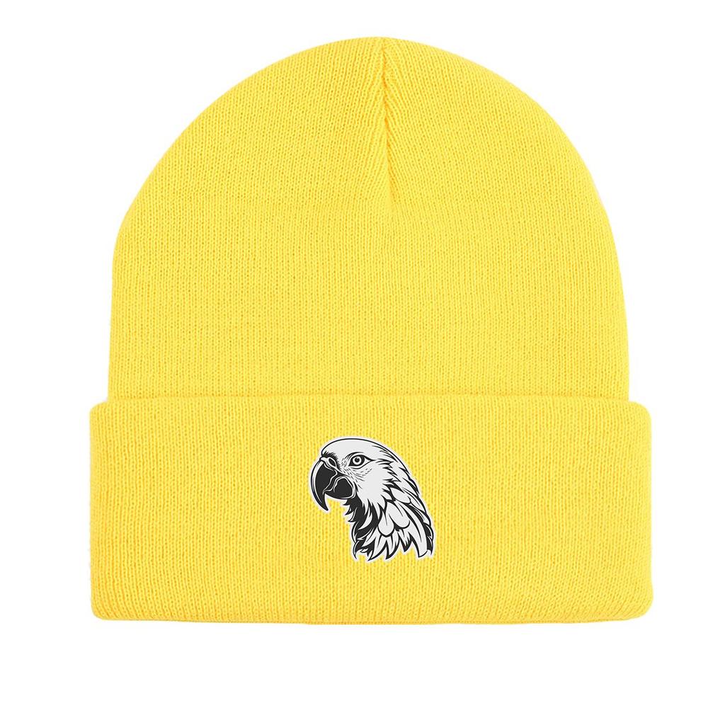Black White Lion Winter Knit Hat Beanie, Animal Man Cap Elastic Thermal Solid Color Gorro Knitted Hat Beanie