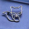 Stylish Hollow Foxes Brooch Pin Casual Brooches Alloy Texture Suitable for Women Casual and Formal Wear Various Occcasion