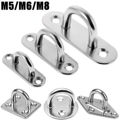 Piastra ad occhiello in acciaio inossidabile M5/M6/M8 Gancio a forma di U Kit di sospensione per impieghi gravosi Accessori per il fitness per amaca da yoga Sacco da boxe Altalena