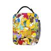 S-Simpsons Cartoon Characters Group Lunch Bag For Women Lunch Box Casual School Cooler Bag Portable Waterproof Tote Food Bags