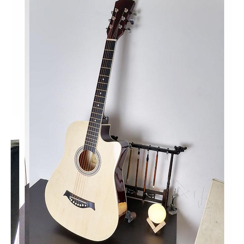38-Inch Wooden Guitar for Beginners: Folk Practice Instrument for Adults and Students