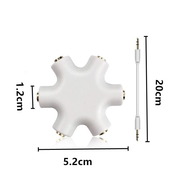 Music Sharer Headphone Splitter: 5-Way Audio Adapter