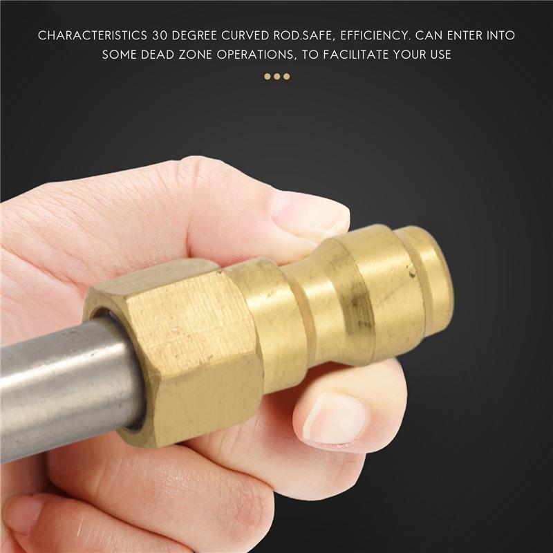 Ac29-4X Washer Extension Gutter Cleaner Attachment,High Pressure Washer Gutter Rod For Lance/Wand 1/4 Inch Quick Connect