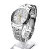 Fashion Men Round Sub-dials Decor Alloy Band Analog Quartz Wrist Watch Gift