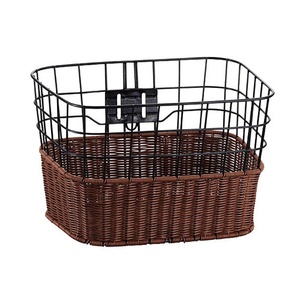 Line Classic Retro Includes Mounting Vélo Wisteria-Style Basket, Rattan-Style Design, Front-Mounting, Hardware, 99007-0099
