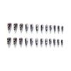 24Pcs Long Pointed Thorn Gradient Press On Nails High Quality Edgy False Nails Perfect Gift For Girls And Friends