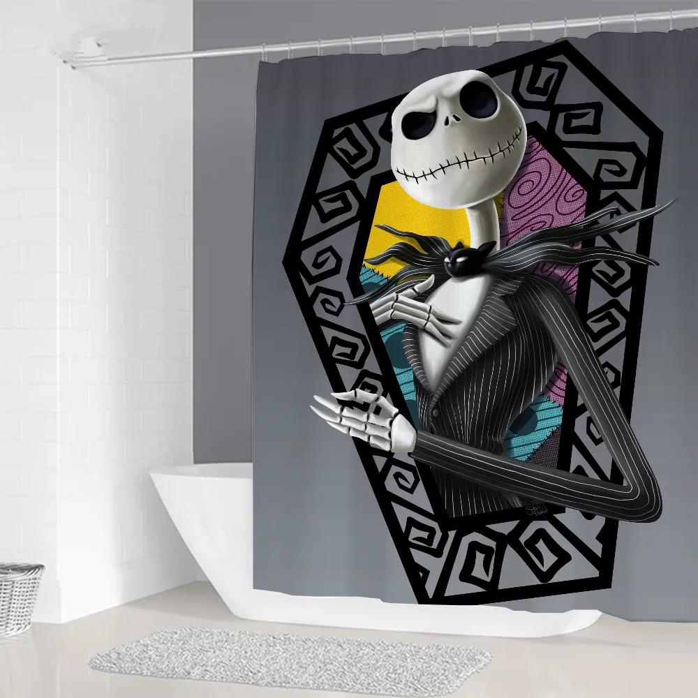 Koszmar Przed Bożym Narodzeniem Zasłona na Zasłonę Prysznicową do Domu Akcesoria Łazienkowe Kąpiel Sypialnie Wodoodporny Materiał Odcień