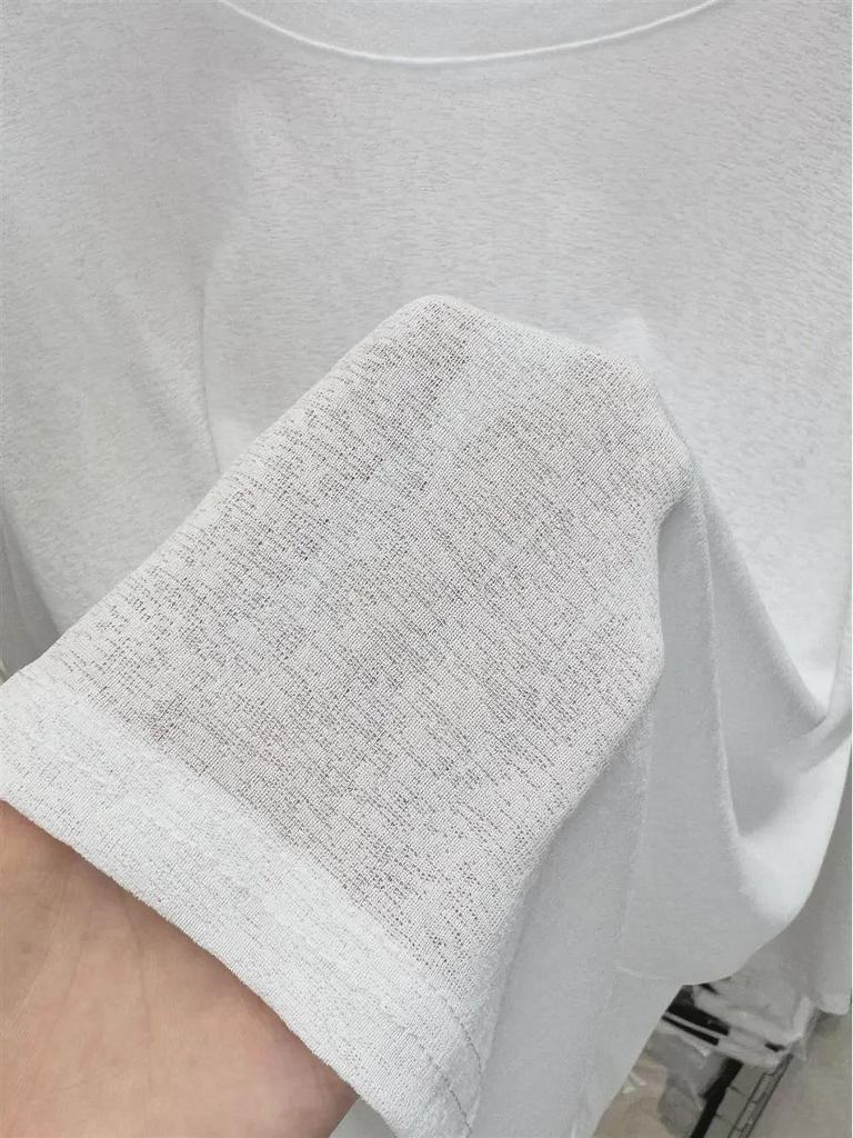 Dámská letní halenka ze síťoviny z ledového hedvábí, tenké vzdušné tričko s dlouhým rukávem, růžové