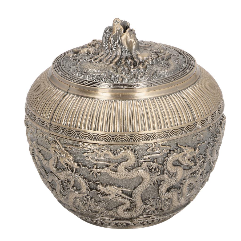 Tea Canister Metal Loose Tea Storage Container Airtight Tea Bag Canister Exquisite Bronzy Tea Jar for Sugar Salt