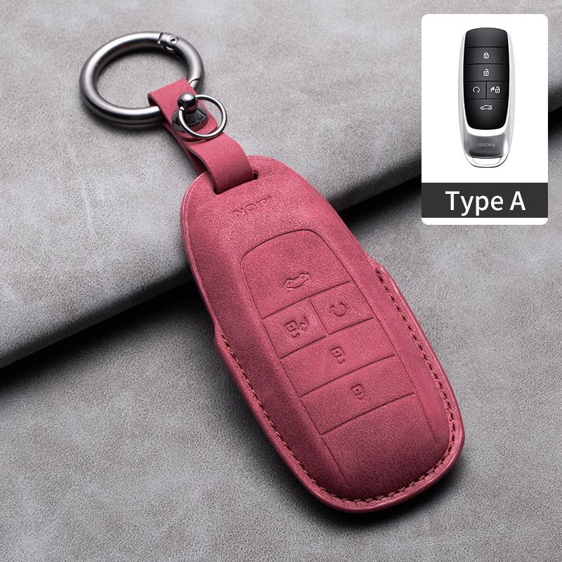 Leather Car Key Case Full Cover Remote Shell For Gac New Energy Trumpchi Aion S ION V Y LX and Mitsubishi Airtrek EV Accessories