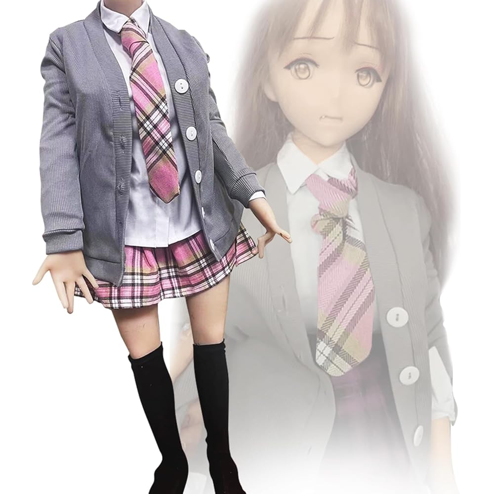 

xinXbabe 1/2 Doll School Uniform Set 80cm Includes Skirt and Top Doll Clothes